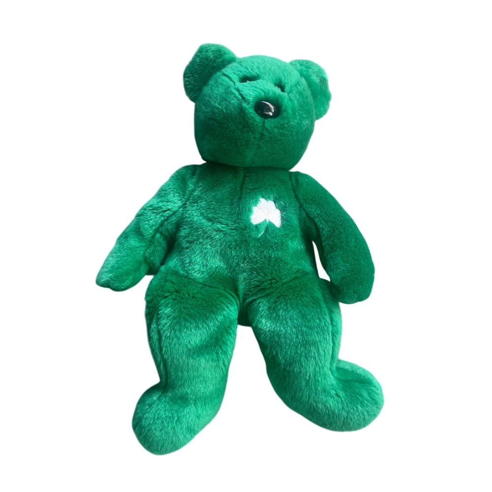 The Beanie Buddy ERIN Green Bear Shamrock St. Patrick's Day‎ 1998 - Size 14"